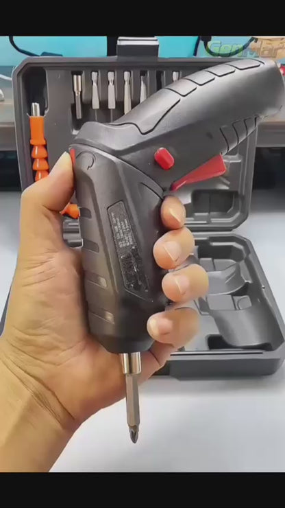 Destornillador eléctrico inalámbrico 3.0 + 34 puntas y luz led.